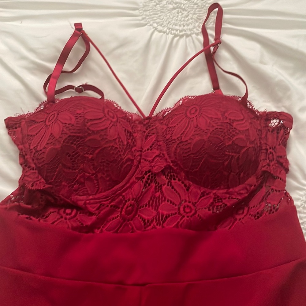 Haute Monde Red jumpsuit